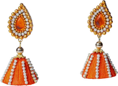 Nidhi's - World of Creation Silk Thread Earring Metal Earring Set