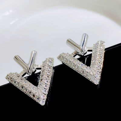 Tiso Tiso Stylish Silver AD Stone Statement Korean Earrings Women Girls Party Wear Crystal, Cubic Zirconia, Pearl Alloy, Brass, Stone Drops & Danglers, Earring Set, Hoop Earring, Rhinestone Studs, Stud Earring