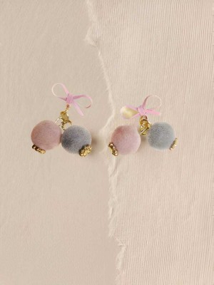 EARIC PEAL Korean pink, grey finish Earring For Women & Girls Stylish Alloy Stud Earring Silicone, Alloy Drops & Danglers, Stud Earring