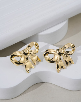 ONAT Trendy Korean Style Earrings for Women & Girls Stainless Steel Stud Earring