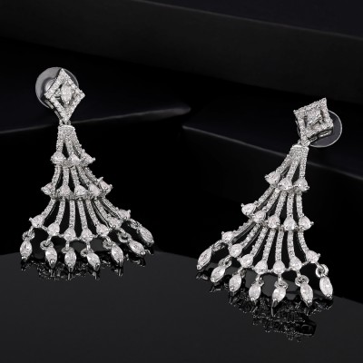 Estele Cubic Zirconia Brass Drops & Danglers