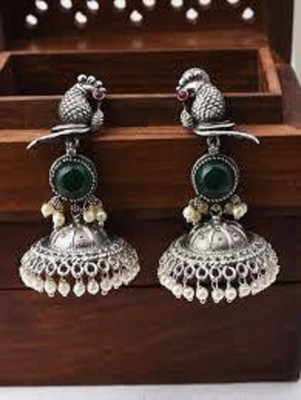 Alasca Silver Plated Earring for Women & Girls Diamond Brass Drops & Danglers