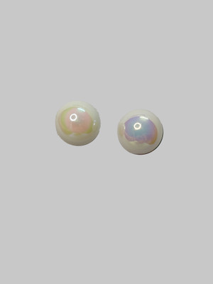 ABC Diva pearl plated with silver ring ear studs Alloy Stud Earring