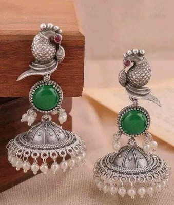 BHUSAN Jhumki Pearl Brass Jhumki Earring