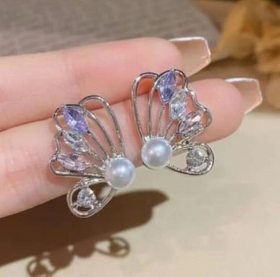 SRI RAGHAVA Butterfly studs Alloy Stud Earring