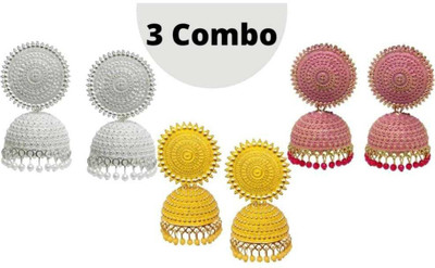 PVL Fashion Trendy Gold Plated Earrings Party Office Daily Use for Women Combo Alloy Jhumki Earring