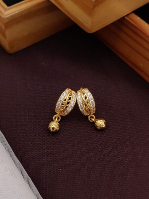 GA JEWELLERY Earring stud: Beautiful earring stud in 1Gram gold plating Diamond Alloy Stud Earring