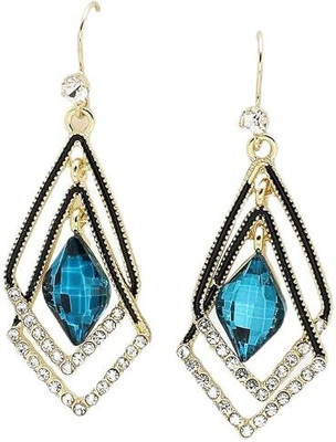 LITTLE JEWELS Korean Trendy Light Weight Cubic Zirconia Crystal Alloy Earrings For Women Girls Alloy Drops & Danglers