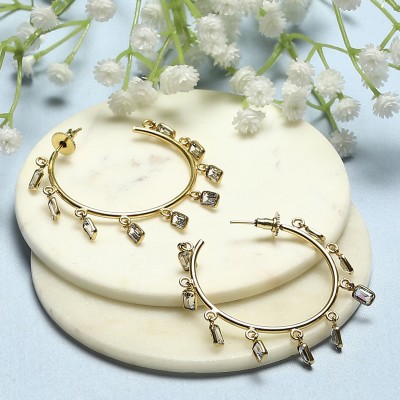 Biba BAC-W-PBC-ERG00354 Brass Hoop Earring