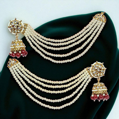 AjaraGems Traditional Bahubali Jhumka Earrings for Women, Wedding & Festive Wear Alloy Earring Set
