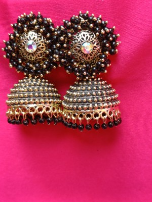 edition fashion hub Floral jhumka earrings Beads Alloy Jhumki Earring