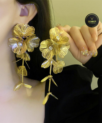 Gehney joy of jewels Drop Bali Earrings for Women & Girls, Zircon Copper Jewelry Gift Cubic Zirconia Alloy Drops & Danglers