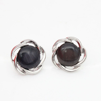 alya jewels Black Korean Alloy Stud Earring