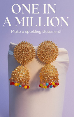 Sheela traders Golden earrings Brass Stud Earring, Jhumki Earring