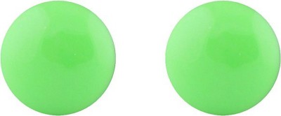 STUDEX Novelty Neon Green Button Allergy free Metal Stud Earring