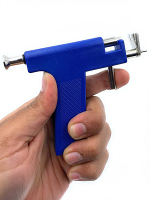 fozti Gun Shots Plastic Instrument with 12 pair Studs for Piercing Plastic Clip-on Earring