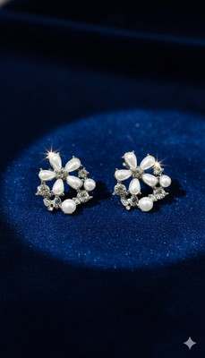 Dazzzle Trandy earing set for women Pearl Acrylic, Alloy, Brass Drops & Danglers