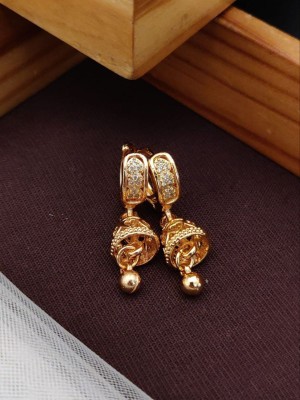 SHIVAY FASHION HUB Alloy Rose gold plated earings Diamond Alloy Jhumki Earring