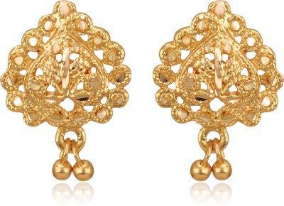 VIVASTRI Allure Beautiful Earrings Gold Plated CZ JhumkI for Women and Girls Brass Jhumki Alloy Stud Earring