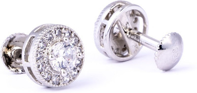 STORKSTONE 925 Silver Stud Earrings | Round Solitaire Halo Setting | Classic Gift Jewelry Zircon Sterling Silver Stud Earring