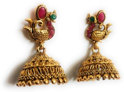 Bella craftystore New Traditional Gold Plated Beautiful Earring Set Alloy Jhumki Earring