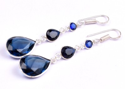 AAR Jewels Drop Dangle Earrings Topaz German Silver Drops & Danglers