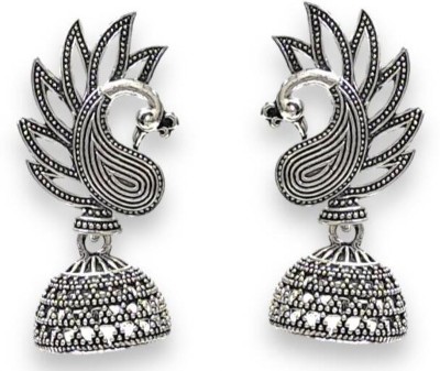 ZIVA Silver Earring , Rajkot,Partywear earings for girls women Black Diamond German Silver Jhumki Earring