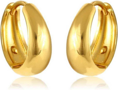 MEHAK CREATION Kaju Bali shaped earrings Gold-Plated stainless steel hoop earring Cubic Zirconia Metal Huggie Earring