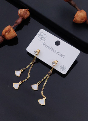 Shree Enterprise White Diamod Layer Plug Earring Alloy Plug Earring