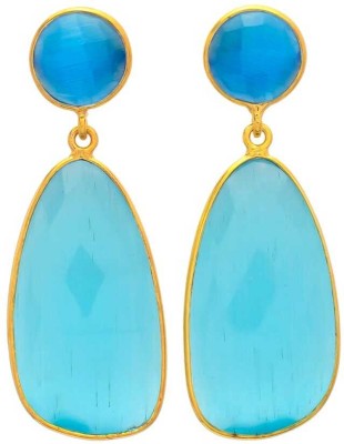 JGJ Wonderful Gemstone Handmade Stud Earring Jewelry Brass Drops & Danglers