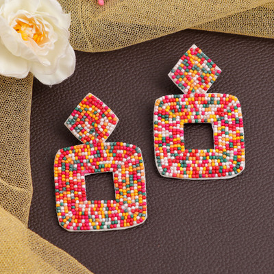 Jewelgenics Multicolor Contemporary Beaded Drop & Dangler Earrings Beads Alloy Drops & Danglers
