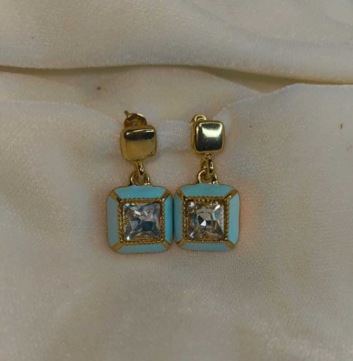 RUBELO drop earring with square shape Crystal Alloy Drops & Danglers