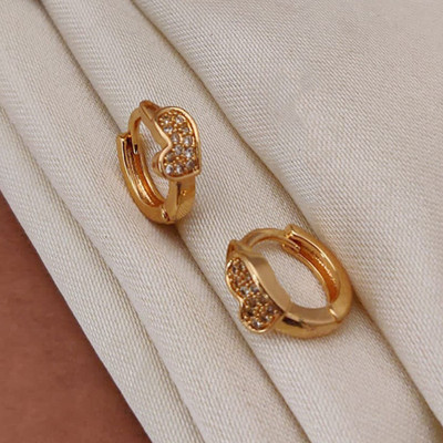IM ENTERPRISE EG-51 EARRING Cubic Zirconia Brass Stud Earring
