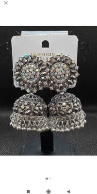 VKSDJ jhumka Diamond German Silver Jhumki Earring
