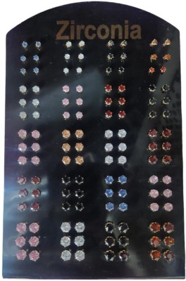 La Belleza Multicolor Stud Earring Pair Of 60 CH Alloy Stud Earring