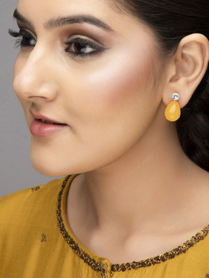 RUBANS Rubans Basic Colored Crystal Stone Studded Set of 12 Earrings Alloy Drops & Danglers