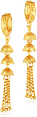 Vivaana Everyday wear alloy Gold Plated Bali jhumka Alloy, Brass Hoop Earring