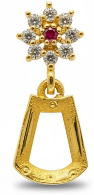 queenora ER-DG-GP-57 Ruby Alloy Drops & Danglers