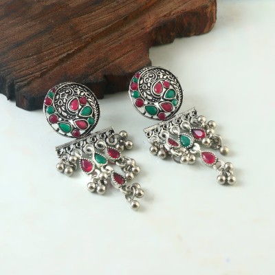 DIANA SILK ELEGANT OXIDISED EARING FOR WOMAN Alloy Earring Set