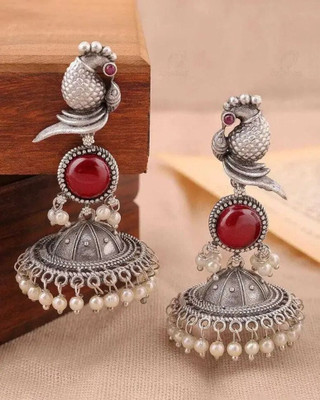 Dressberry Silver Plated Earring for Women & Girls Diamond Brass Drops & Danglers