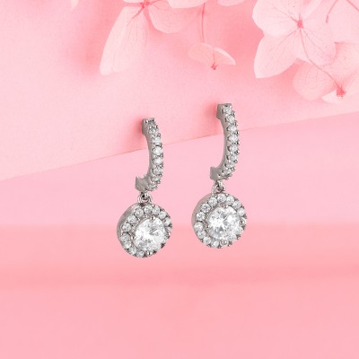 GIVA 925 Silver Zircon Drizzle Drop Earrings for Women Zircon Sterling Silver Drops & Danglers