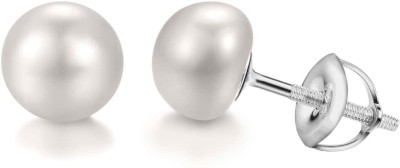 DMJ (3MM) Classic Pearl Earrings 92.5 Sterling Silver & Brilliant Lustre Pearls Pearl Metal Stud Earring