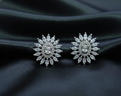 VRG Aurora26 Cubic Zirconia Brass Stud Earring