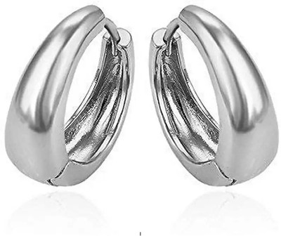Heer Collection Mens & Women Fashion Jewellery Silver Golden Stud Salman Khan style Kaju Bali Metal Hoop Earring
