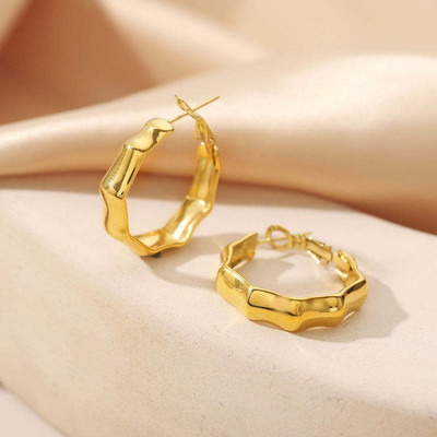 ZIVOM Twisted Curly Copper Hoop Earring