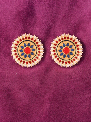 ANOUK Oversized Circular Enamel Studs Alloy Stud Earring