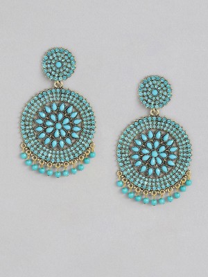 Sangria Stone Studded Drop Earrings Alloy Drops & Danglers