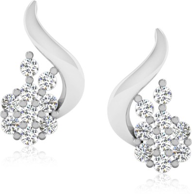 Iski Uski Store Nilika Silver Earrings Stud Crystal Sterling Silver Stud Earring