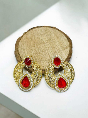 Purple stone ER 19 Red Alloy Stud Earring