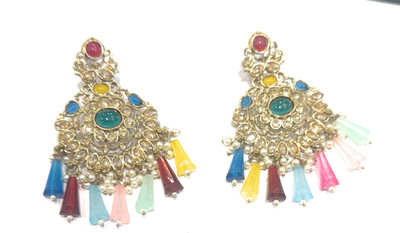 UWISH UW LCD Multi Earring Beads, Pearl Alloy Jhumki Earring